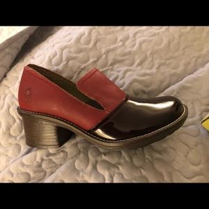Fly London 8/38 Cile NEW Burgundy (chunky) Heels